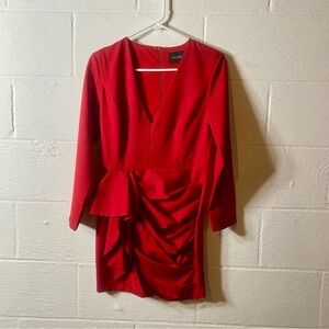 DO+BE Elegant Red Long Sleeve Dress 
Summer party wedding